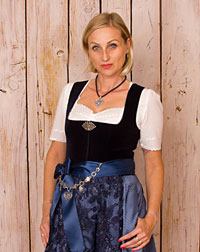 "Ahaus" velvet dirndl + apron