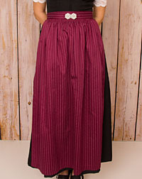 Apron long, burgundy red