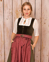 "Eichen"  velvet dirndl mit apron