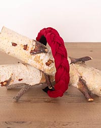 "Haarreif" Leinen rot