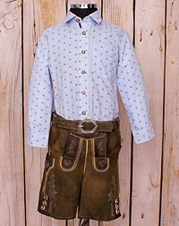 "Fellbach" kurze Lederhose mit Gürtel
