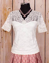 "Landau" Spitzenshirt creme