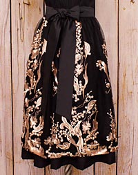 "Schmucksch&uuml;rze" schwarz midi