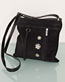 Suede satchel black