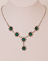 "Blume" necklace emerald