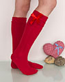 Knee- length socks red