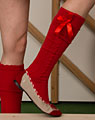 Knee- length socks red