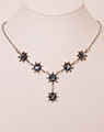 "Blume" Collier dunkelblau