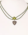 "Lisa" necklace heart olive