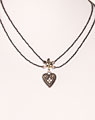 "Lisa" necklace heart black