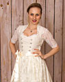Hochzeitsdirndl mit Schürze creme