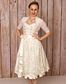 Hochzeitsdirndl mit Schürze creme
