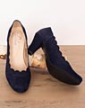 "Pocking" Pumps dunkelblau