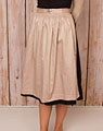 Cotton apron midi taupe