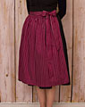 Cotton apron midi burgundy