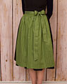 Cotton apron midi olive