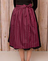 Cotton apron midi burgundy