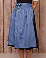 Cotton apron midi blue