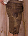 "Schwaigen" Lederhose mit Gürtel