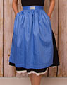 Cotton apron blue medium