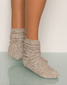 Socks ecru-brown melange