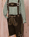 "Sonnen" leather trousers dark brown