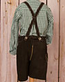 "Sonnen" leather trousers dark brown