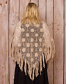Poncho gehäkelt taupe
