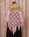 Poncho crocheted rose