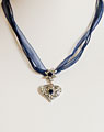 "Herzchen" Halskette dunkelblau