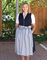 "Viona" Gastrodirndl midi blau ohne Schürze