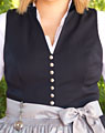"Viona" Gastrodirndl midi blau ohne Schürze