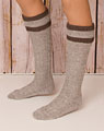 knee-length socks grey