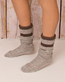 knee-length socks grey