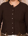 "Barbing" Strickjacke dunkelbraun