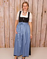 Dirndl-Schürze lang eisblau