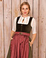 "Eichen" Samt Dirndl mit Schürze