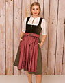 "Eichen" Samt Dirndl mit Schürze