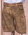 "Franzburg" short leather pants with belt