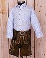 "Reinberg" short leather pants with belt