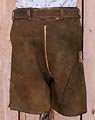 "Fellbach" short leather pants with belt