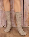 Men's socks mottled brown