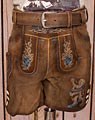 "Bubach" kurze Lederhose mit G&uuml;rtel