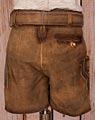 "Bubach" kurze Lederhose mit G&uuml;rtel
