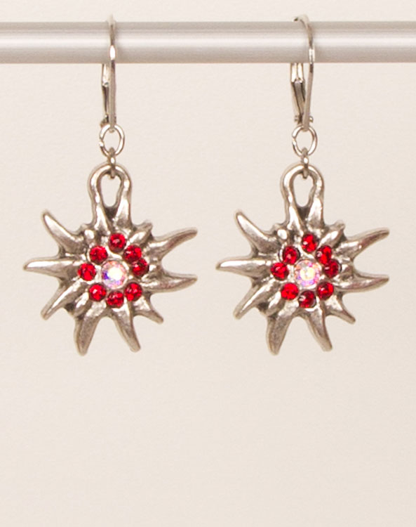 "Wilma" earrings red - Bild vergrößern