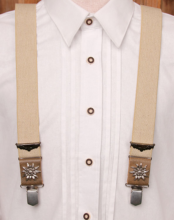 "Lorenz" suspenders beige - Bild vergrößern