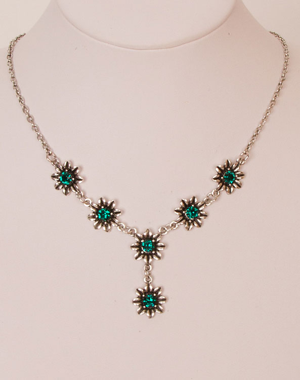 "Blume" necklace emerald - Bild vergrößern