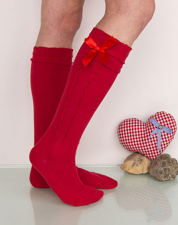 Knee- length socks red - Bild vergrößern