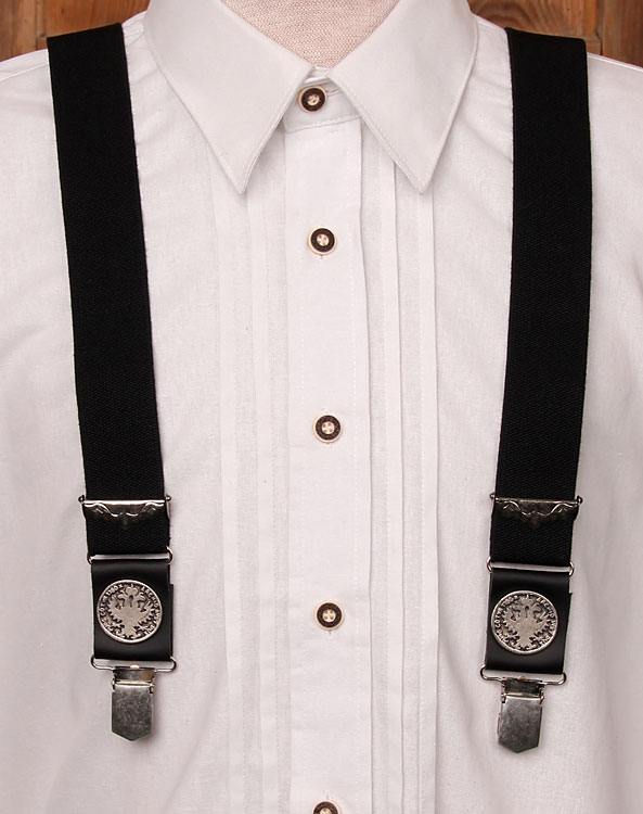 "Münze" suspenders black - Bild vergrößern
