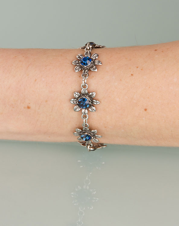 "Blume" bracelet blue - Bild vergrößern